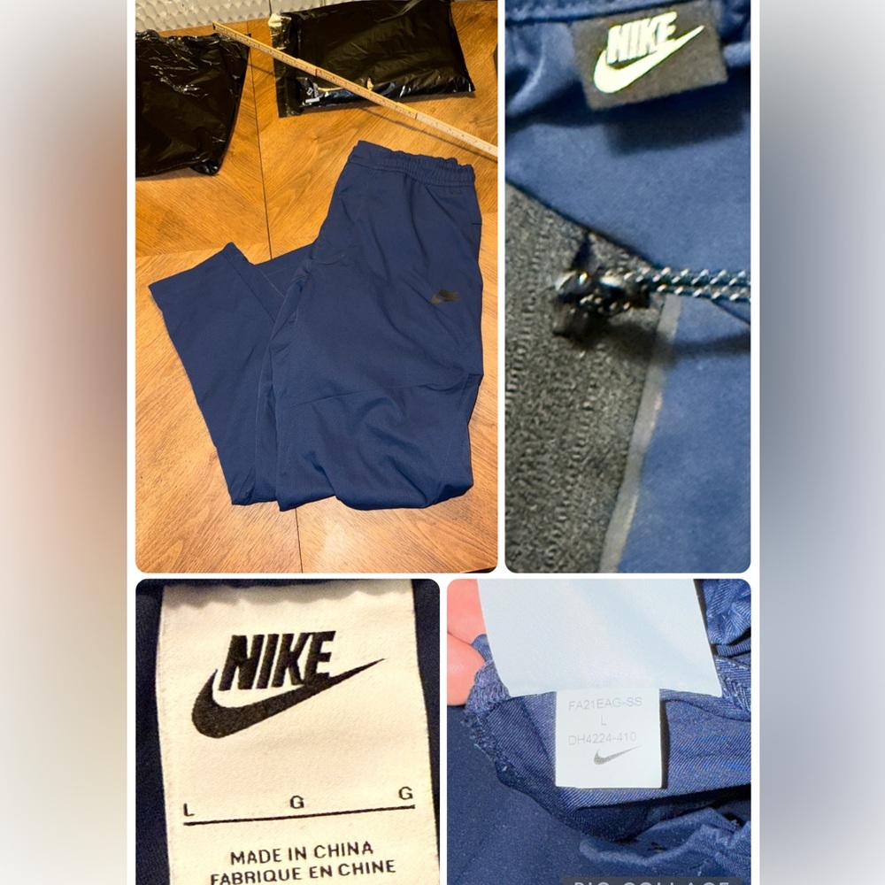 $100 Nike Sportswear Tech Woven Unlined Commuter Pants
 white label men’s L